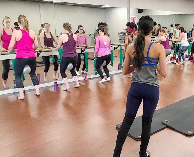 room with mirrors and ballet barre