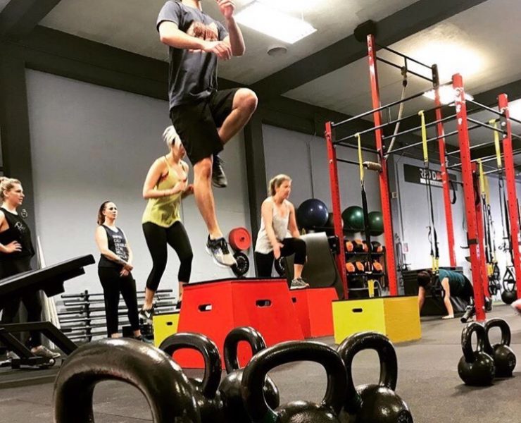 Gym with people working out